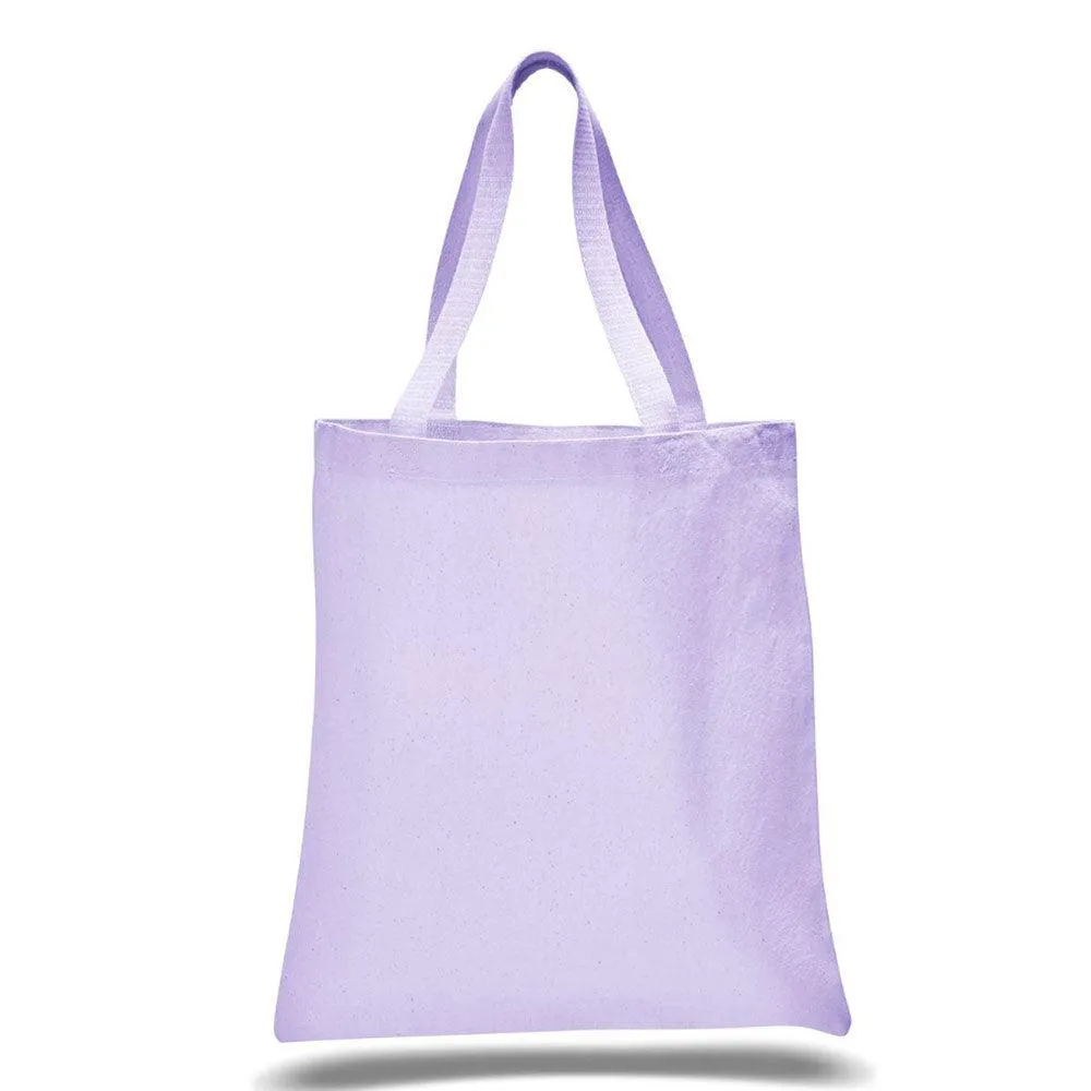 12 Oz. Colored Canvas Simple Tote Bag Customized with your Brand or Logo