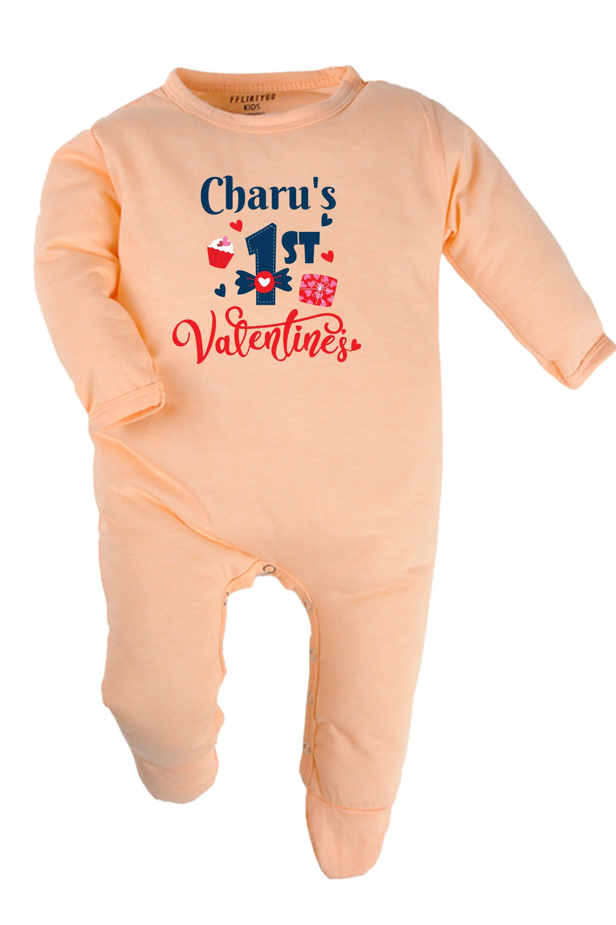 1st Valentine's Baby Romper | Onesies w/ Custom Name