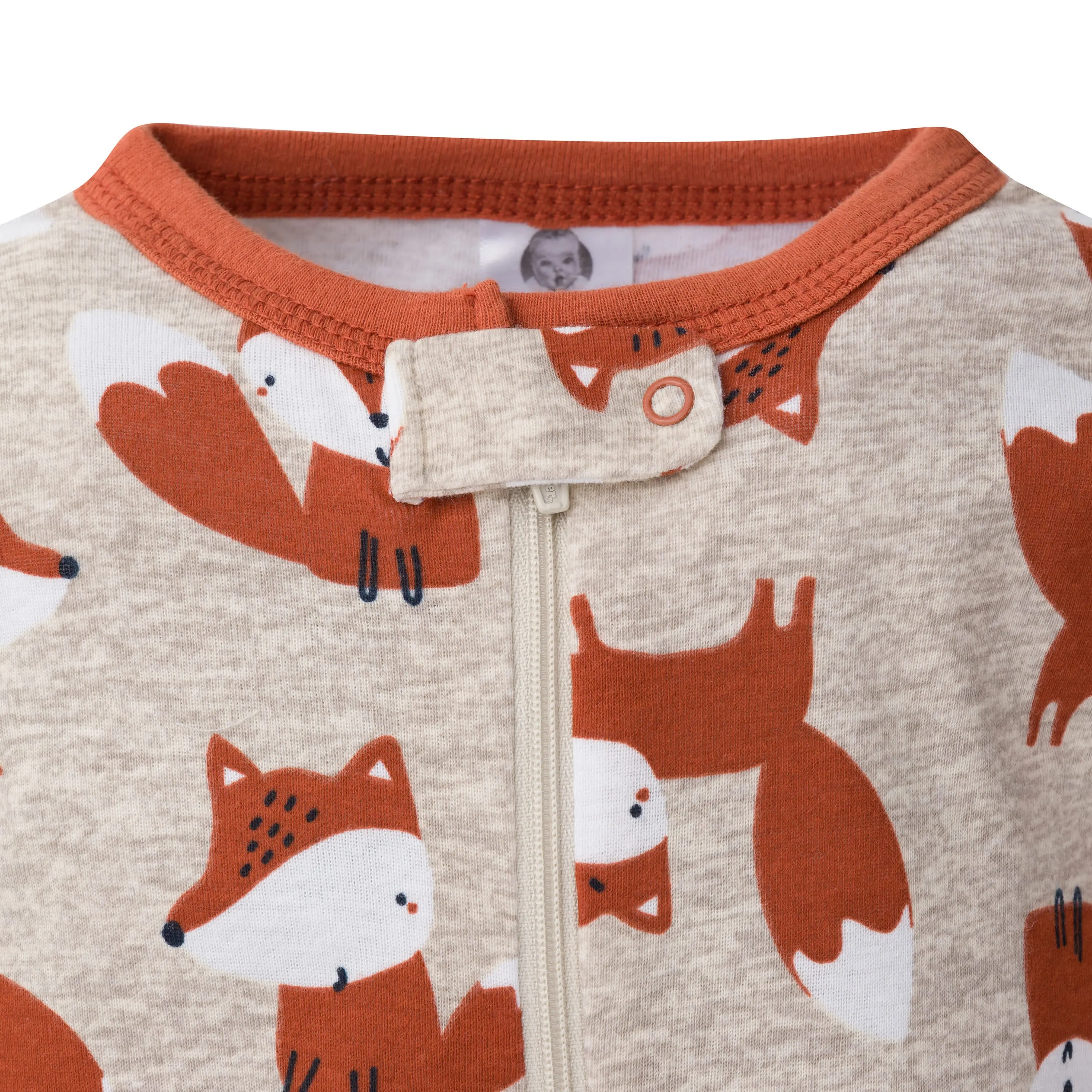 4-Pack Infant & Toddler Boys Fox & Lion Snug Fit Footed Cotton Pajamas