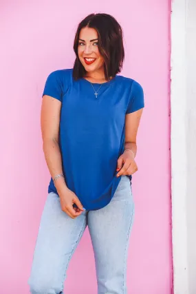 Abbi Basic Tee-Blue