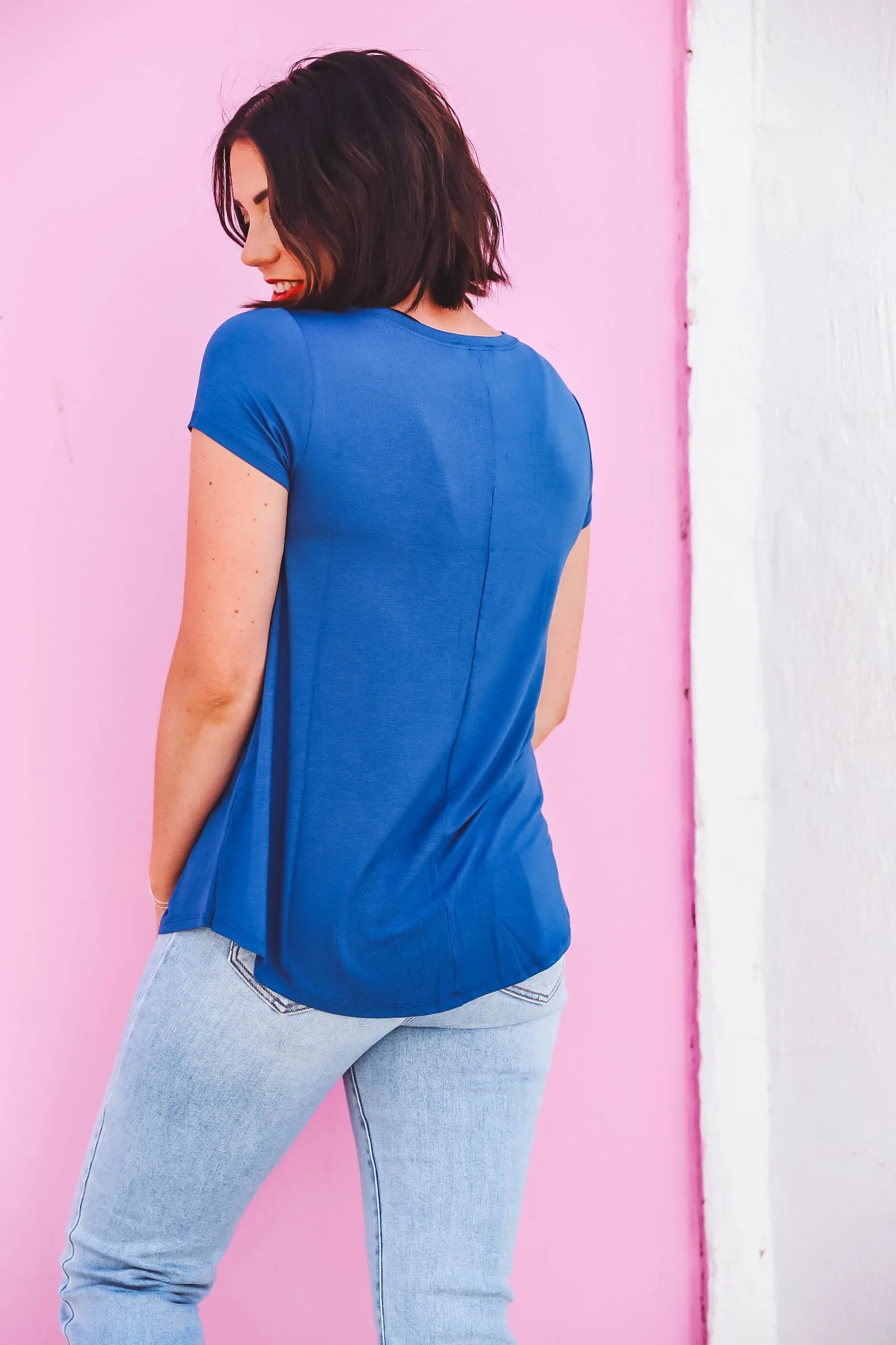 Abbi Basic Tee-Blue