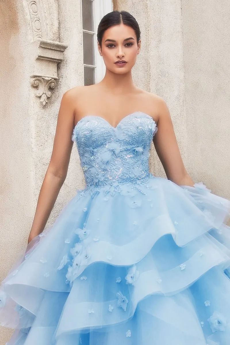 Alani | Peony Petal Couture Layered Ball Gown | Andrea & Leo Couture A1220