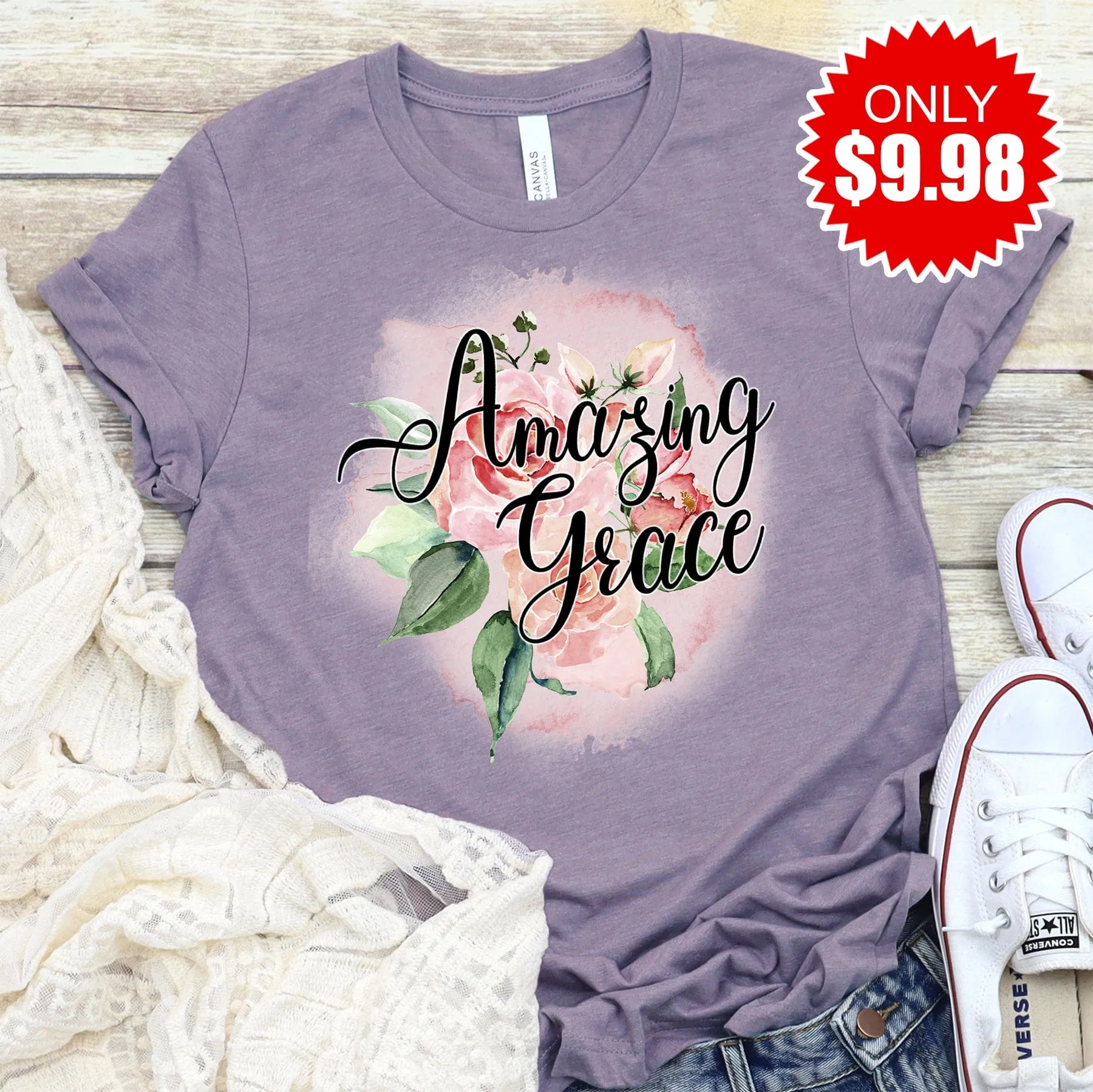 Amazing Grace Rose Tee - 9