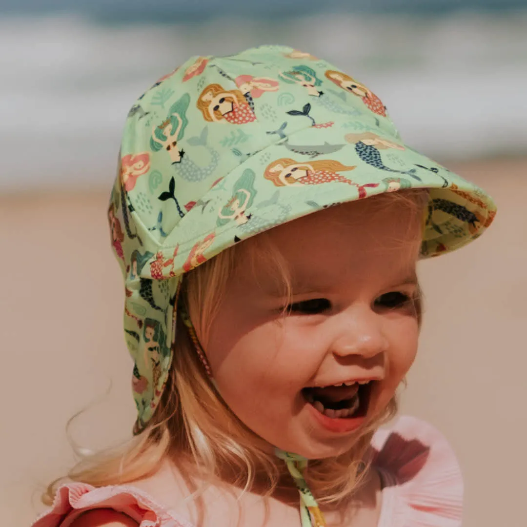 Baby Legionnaire Swim Flap Sunhat - Mermaid