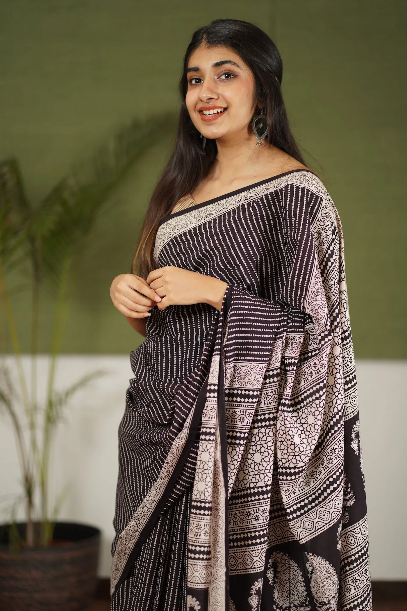 Bagh Hand Block Printed Cotton Saree