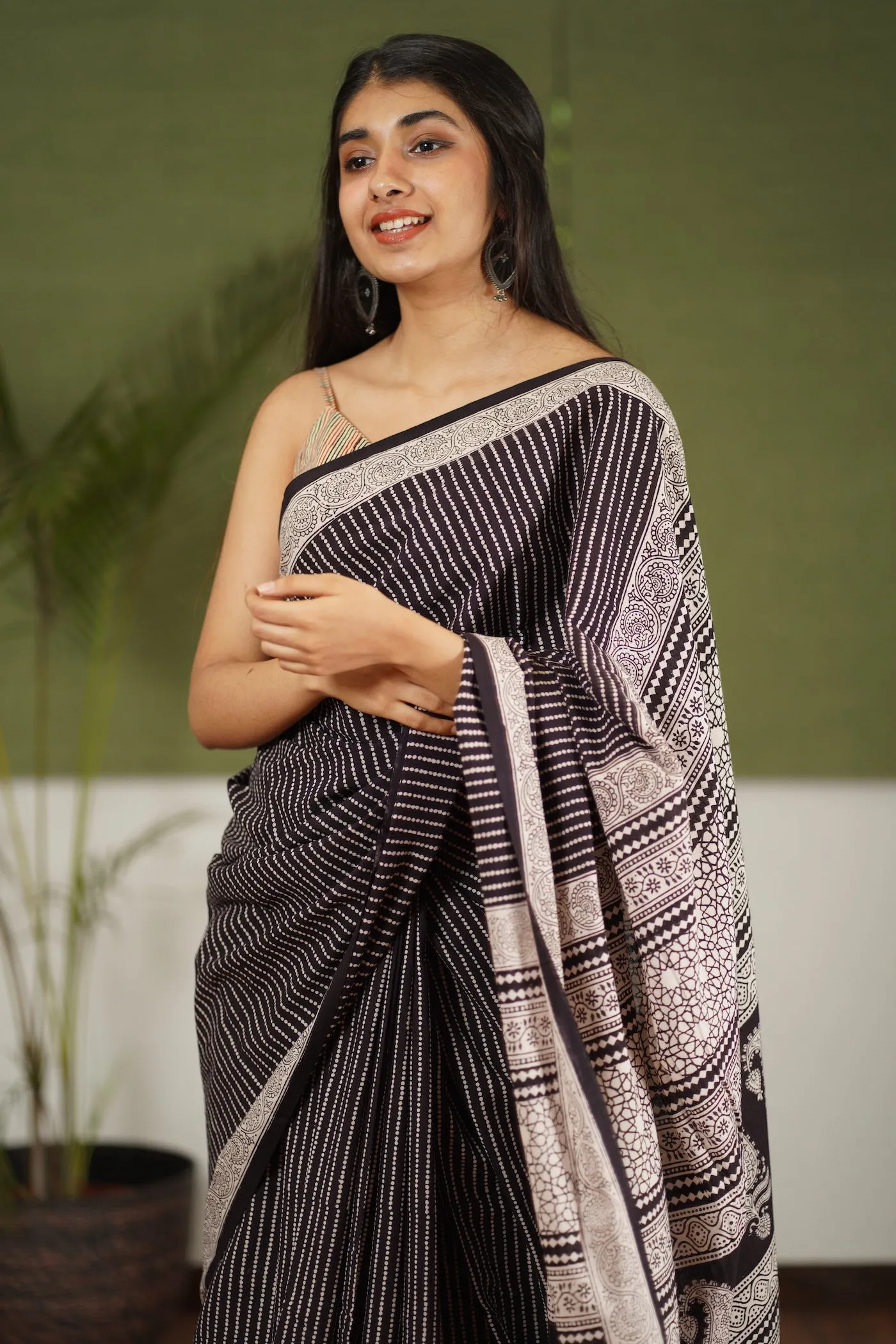 Bagh Hand Block Printed Cotton Saree