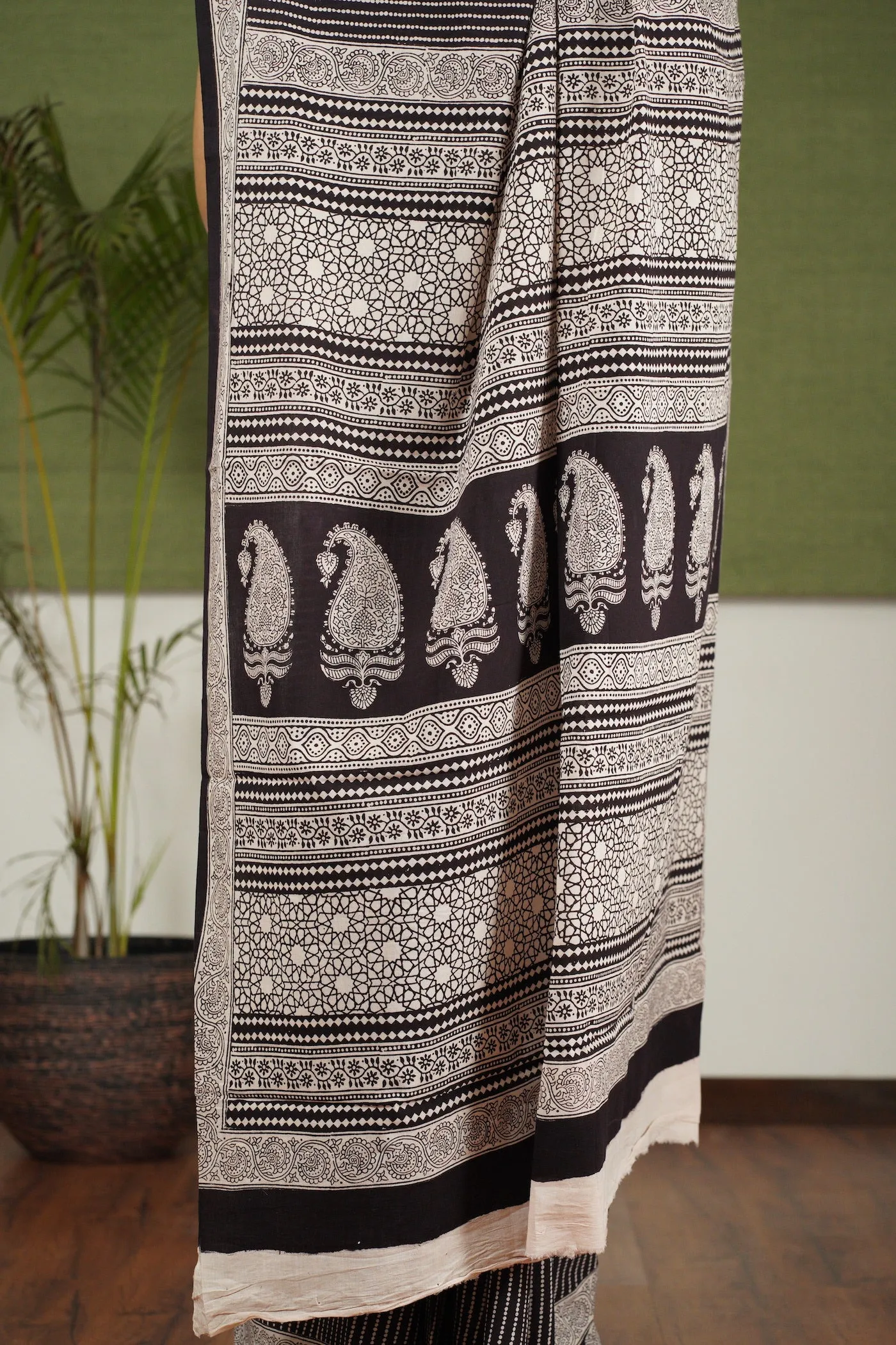 Bagh Hand Block Printed Cotton Saree