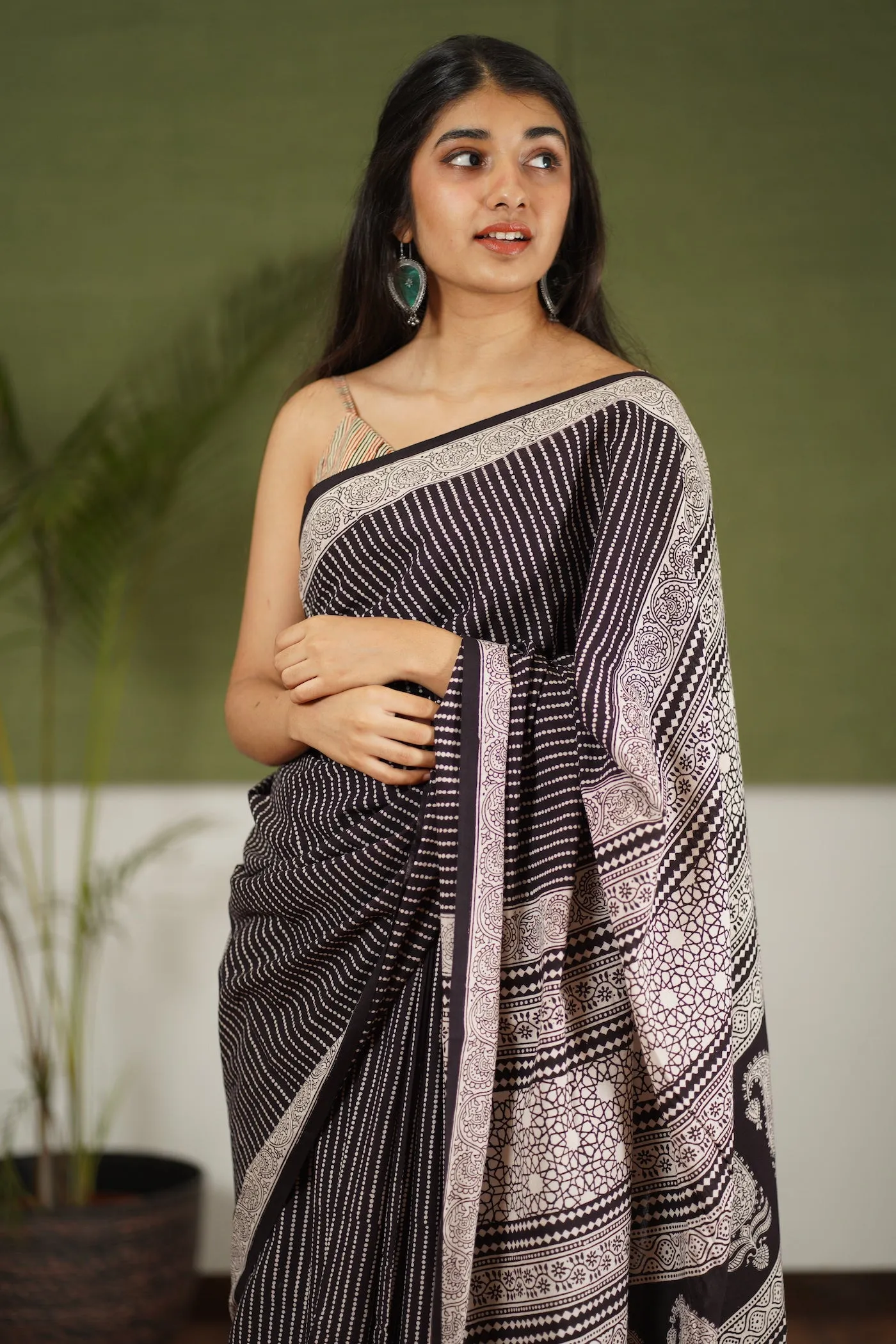 Bagh Hand Block Printed Cotton Saree