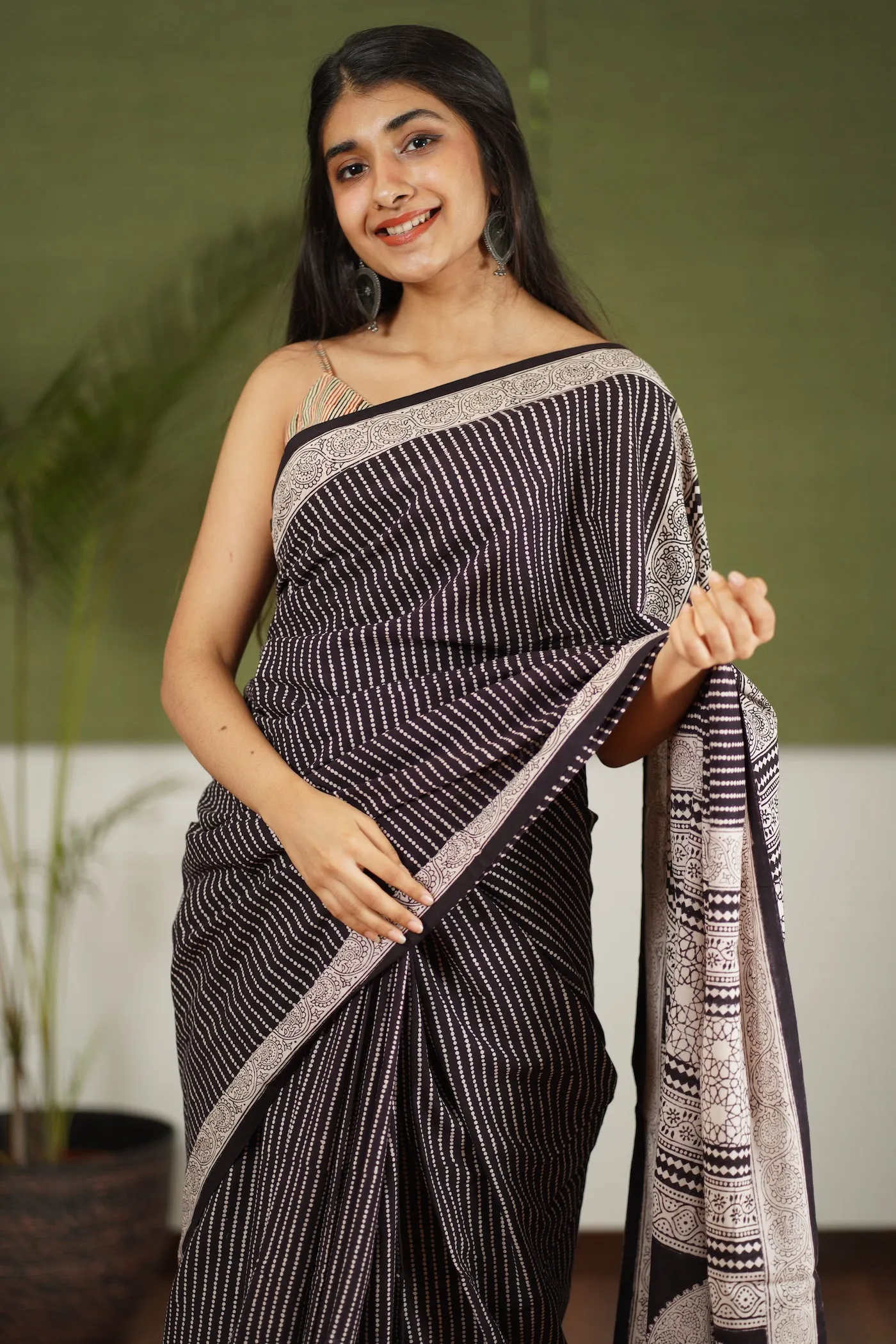 Bagh Hand Block Printed Cotton Saree