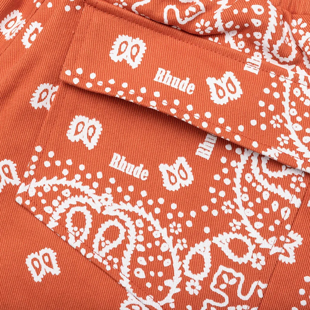 Bandana Shorts - Vintage Orange