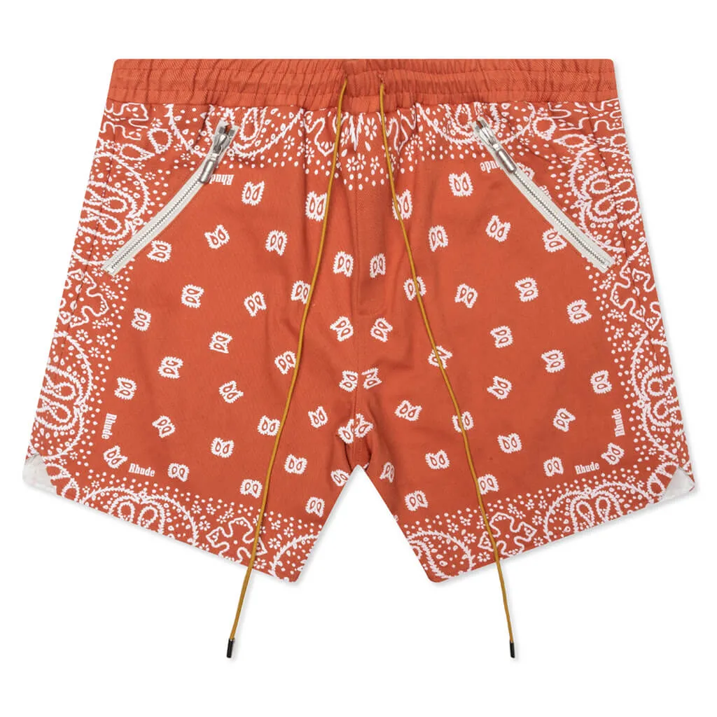 Bandana Shorts - Vintage Orange