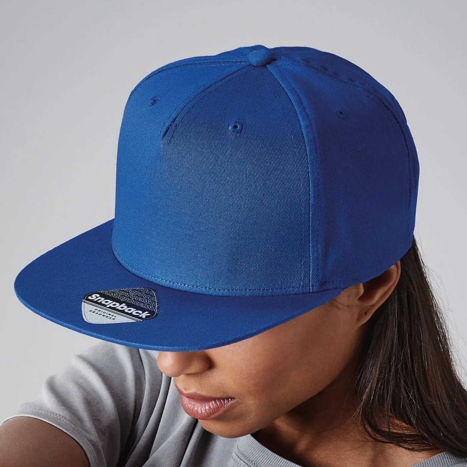 Beechfield 5 panel Snapback Rapper Cap