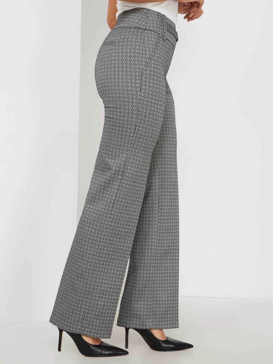 Belted Wide Waistband Pants