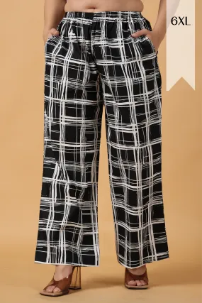 Black Checked Cotton Pajama