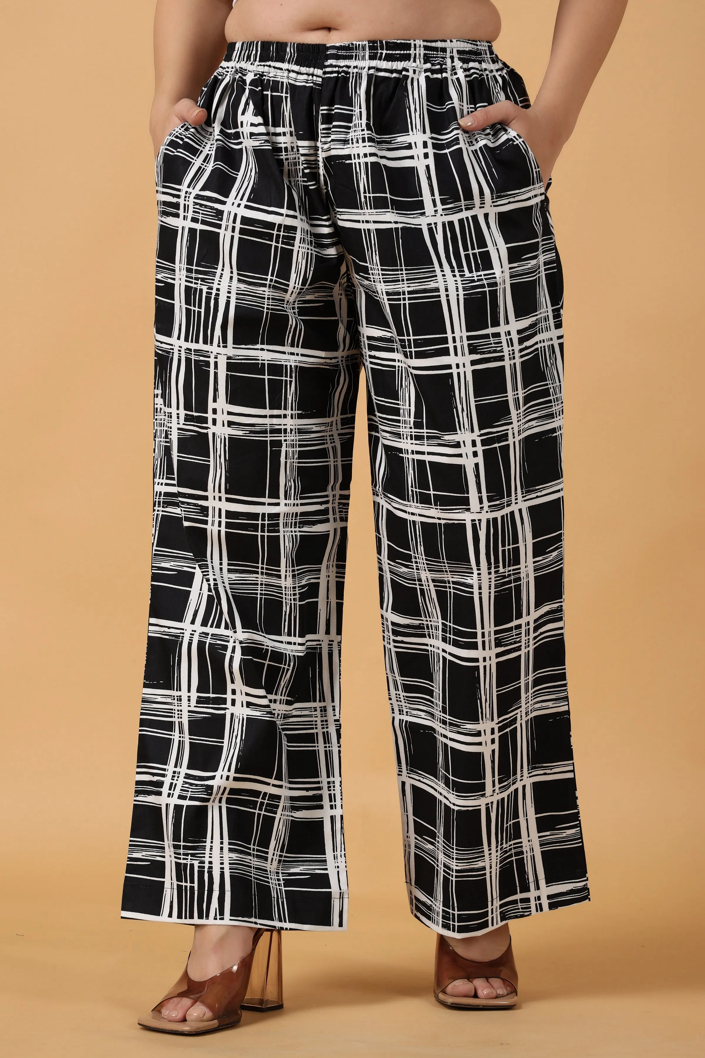 Black Checked Cotton Pajama