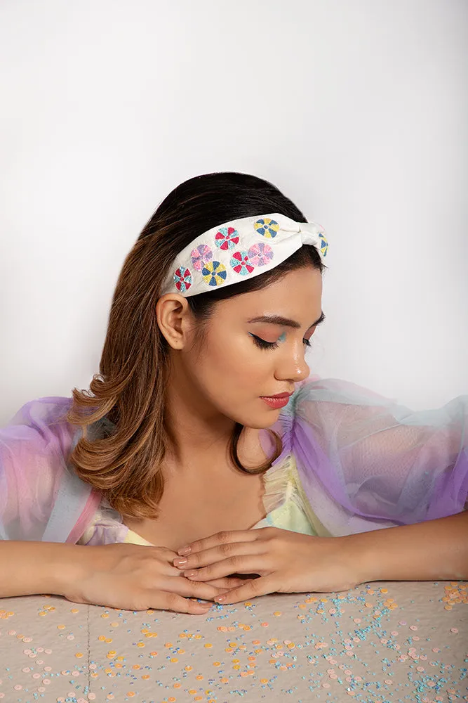 Blazing Wheel Embroidered Hairband