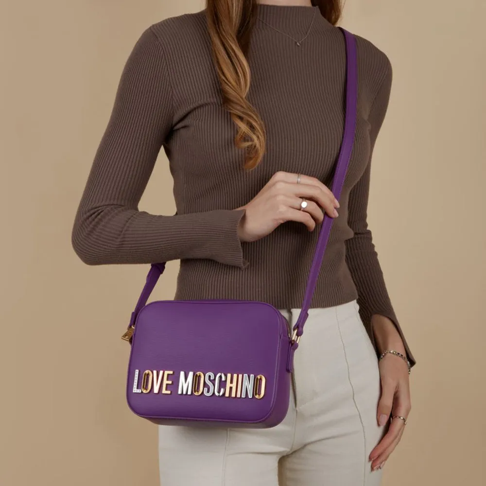 Borsa Donna a Tracolla LOVE MOSCHINO linea Bold Love Lettering Viola