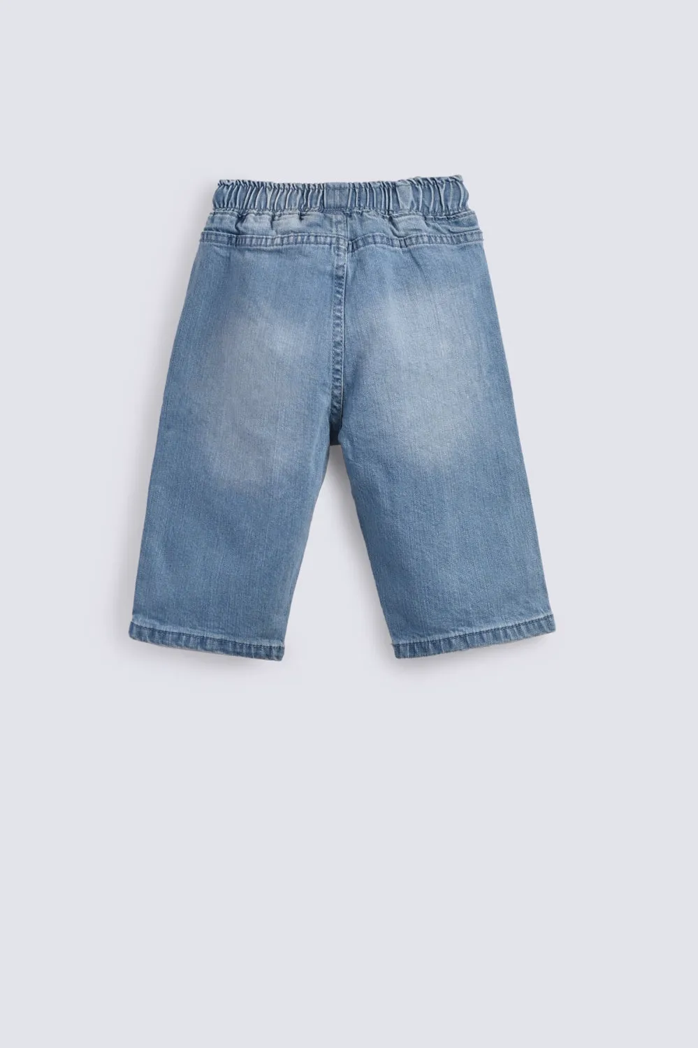 BOYS FAKE FLAP DENIM SHORTS