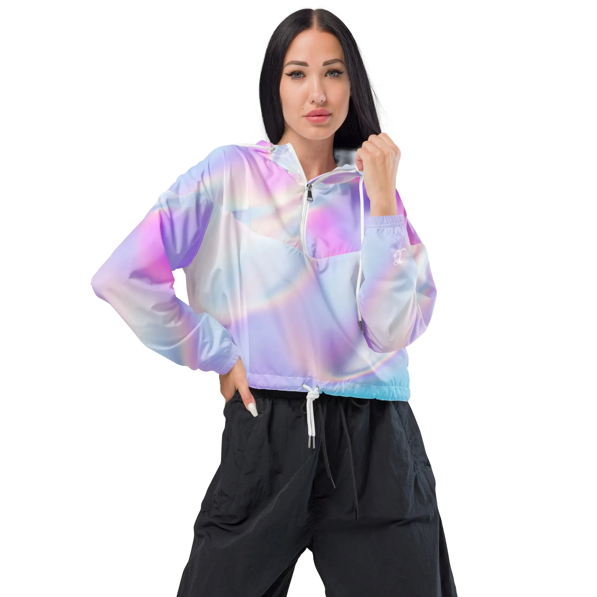 Breezy Crop Top Windbreaker – Pastel Party