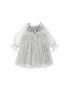 Bébé Smokey Petal Tulle Dress