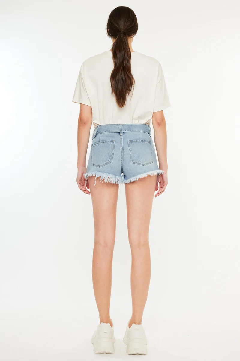 Cassie Mid Rise Belted Shorts