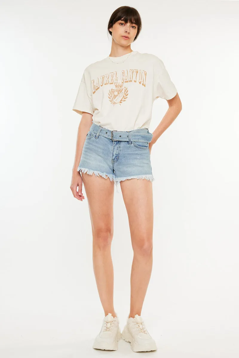 Cassie Mid Rise Belted Shorts