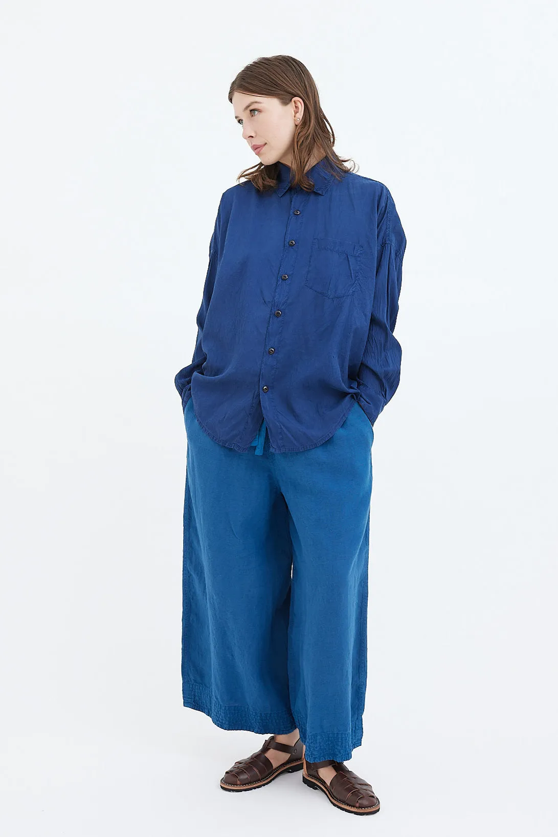 Chez Vidalenc -  Shirt - Silk Taffel AXL - Blue Proto