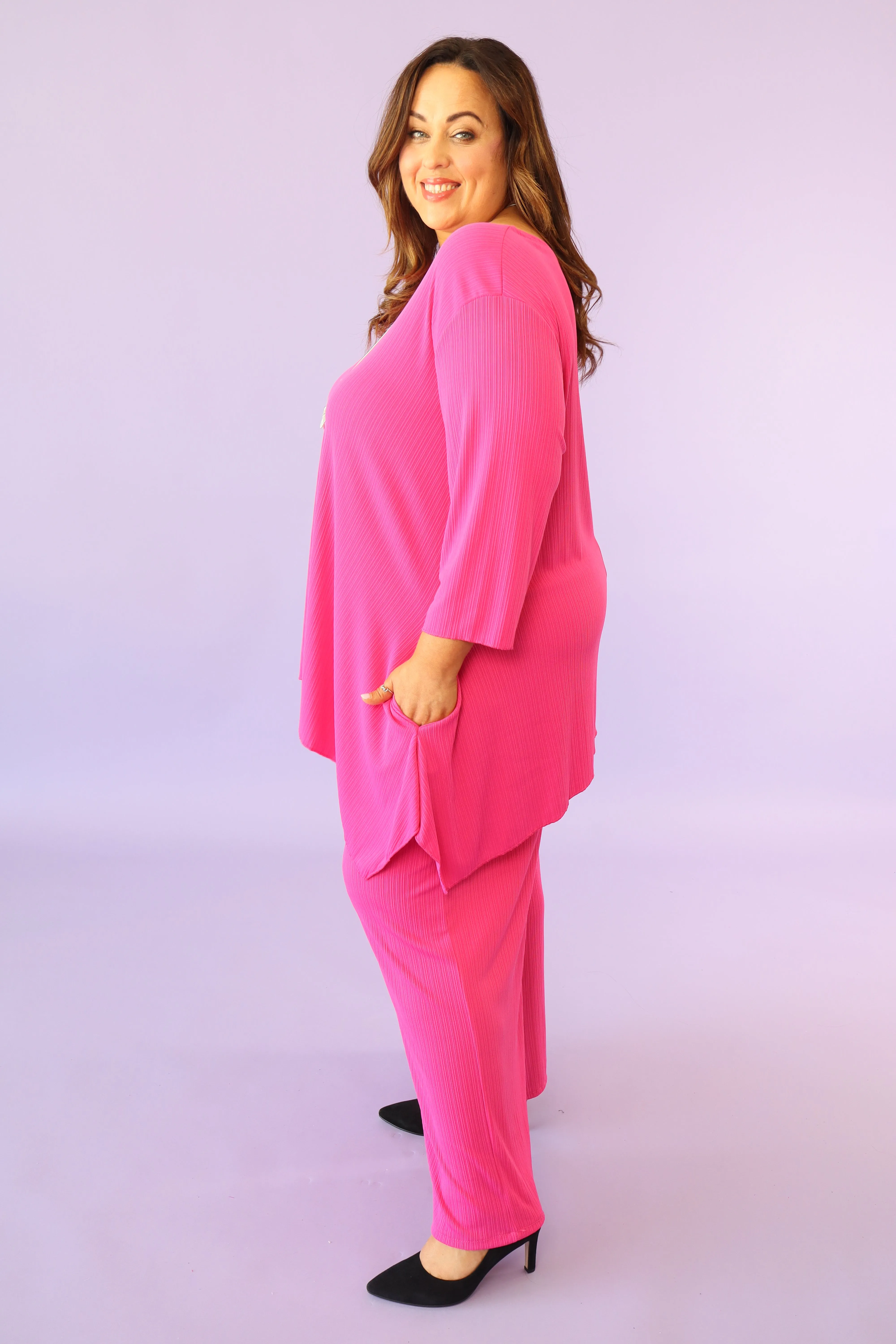 Coco Pleated Co-Ord in Pink