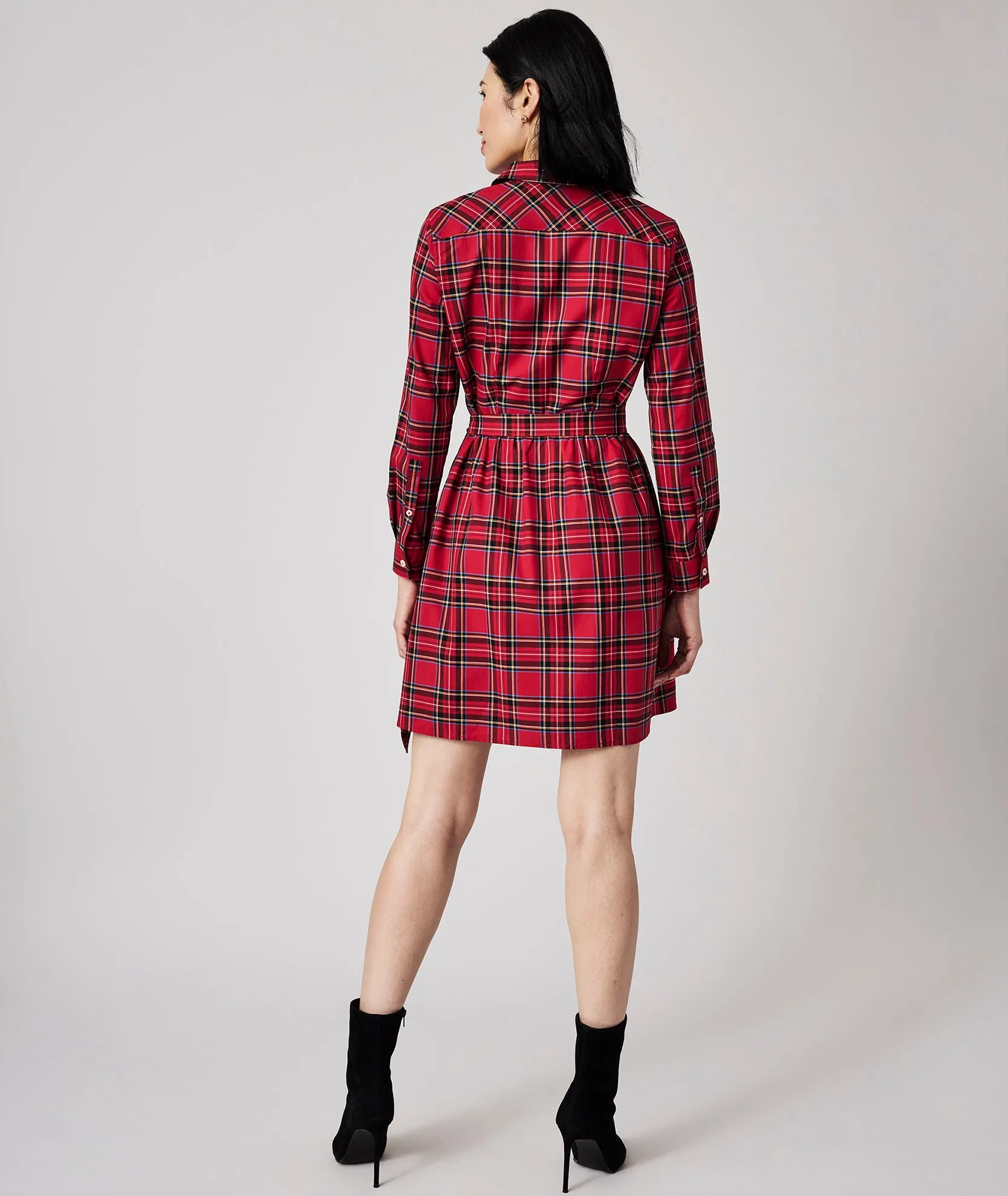 Cotton Plaid Cassie Shirt Dress - FINAL SALE