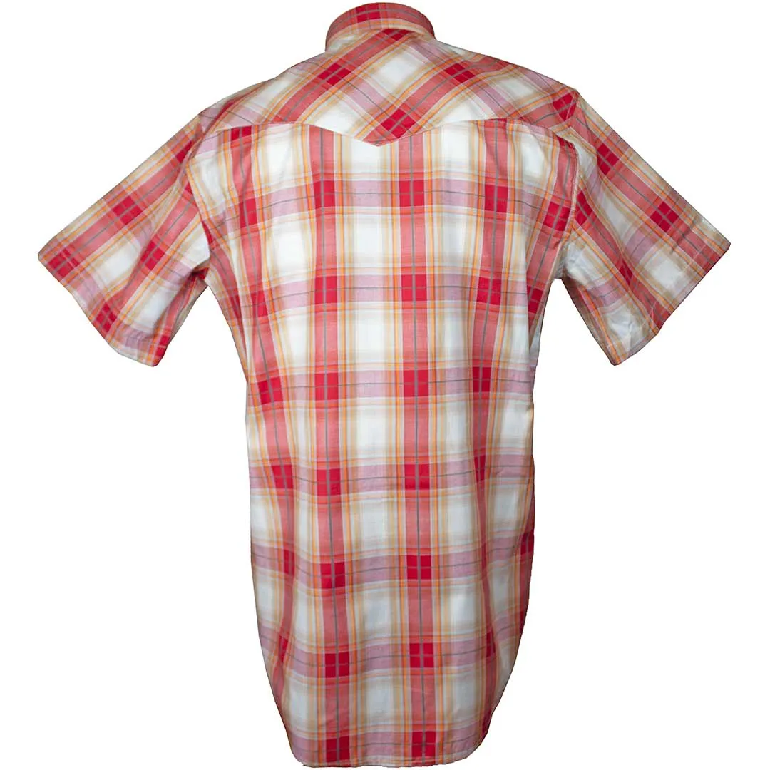 Cowboy Collection Men's Short Sleeve Plaid Snap Shirt