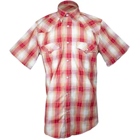 Cowboy Collection Men's Short Sleeve Plaid Snap Shirt