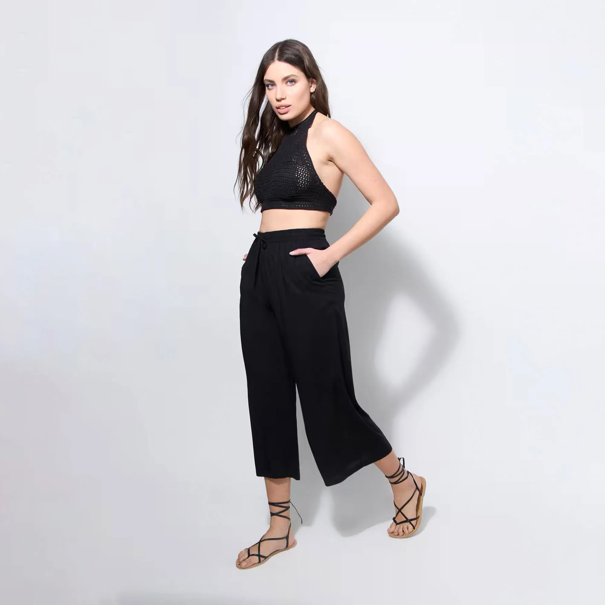 Crop Palazzo Trousers