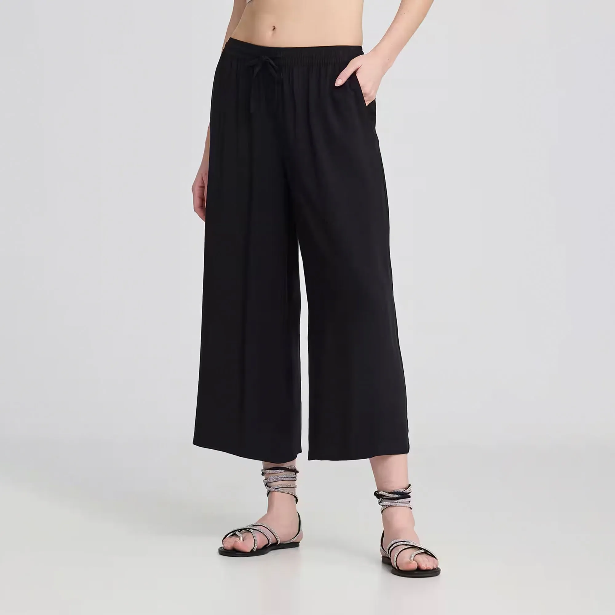 Crop Palazzo Trousers