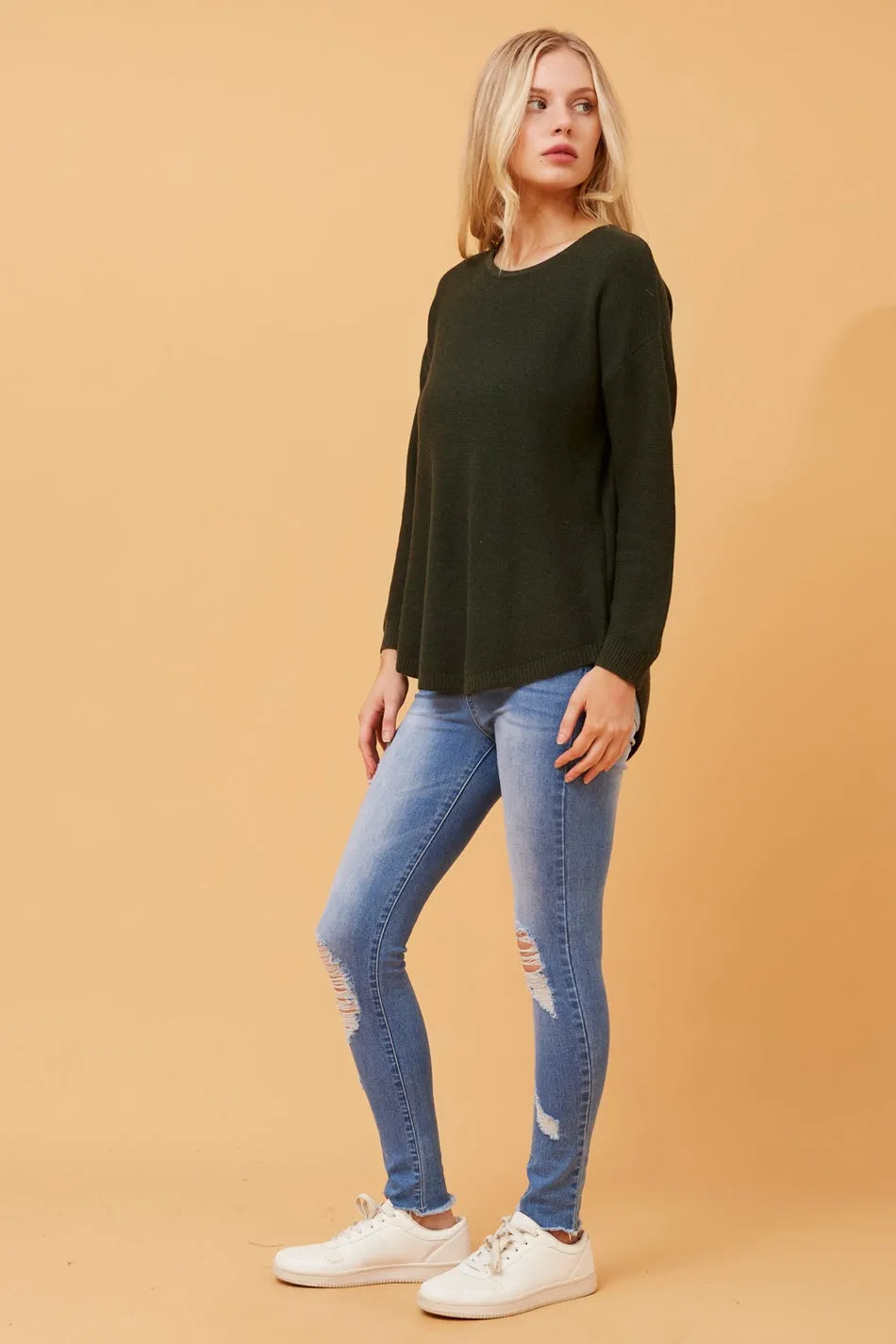 DARYLE SOLID KNIT JUMPER