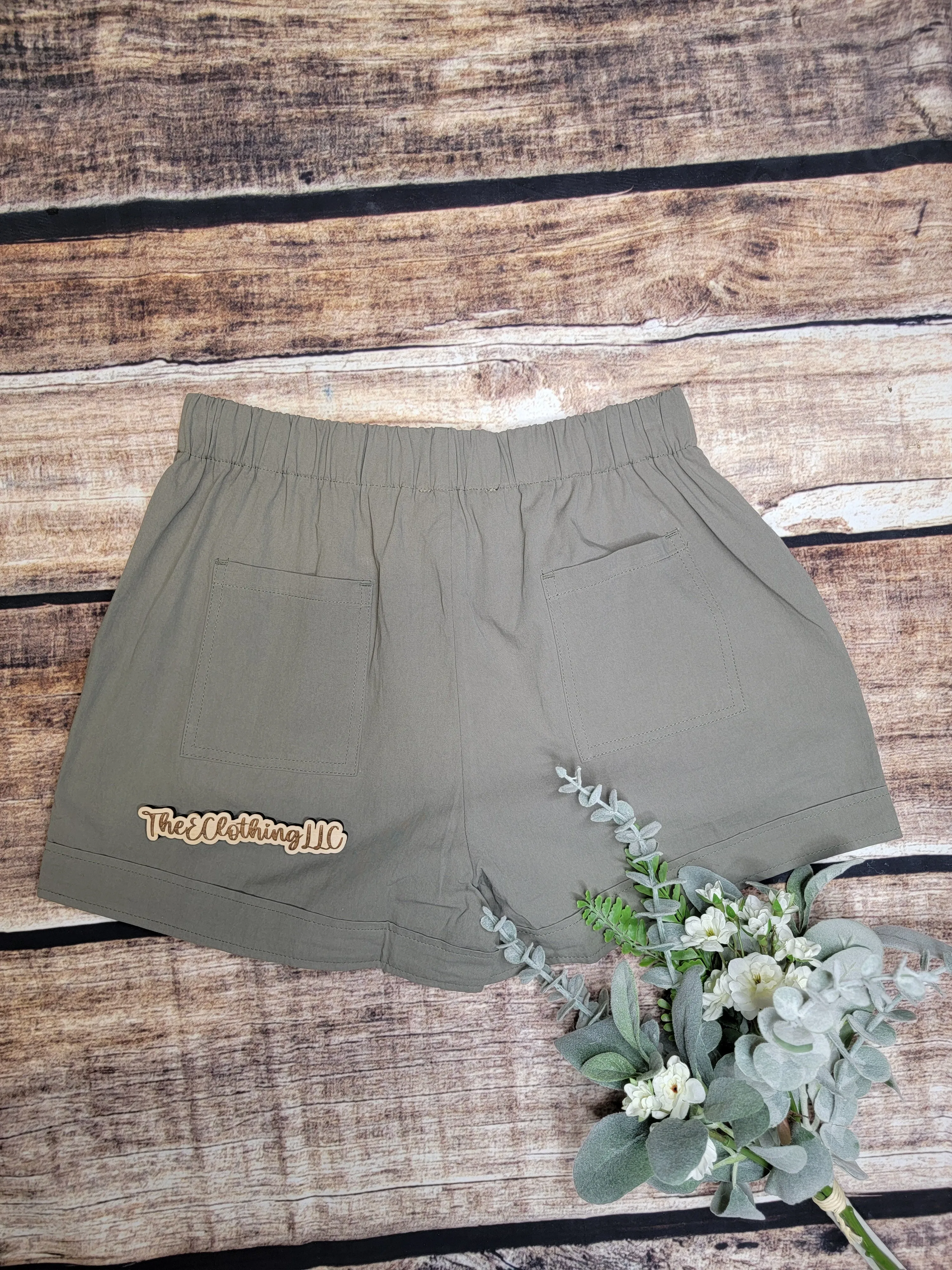 Drawstring Shorts - Olive