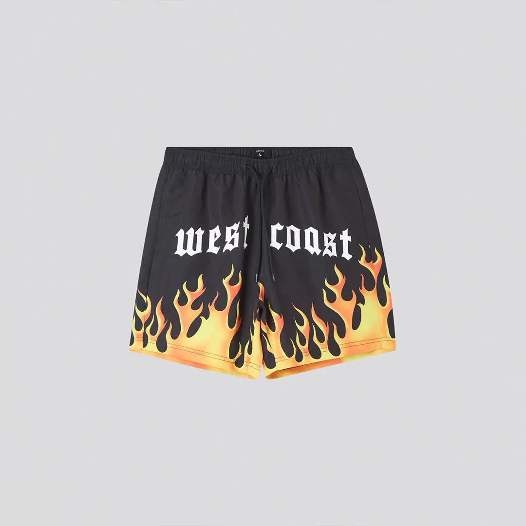 Drawstring Waist Beach Short