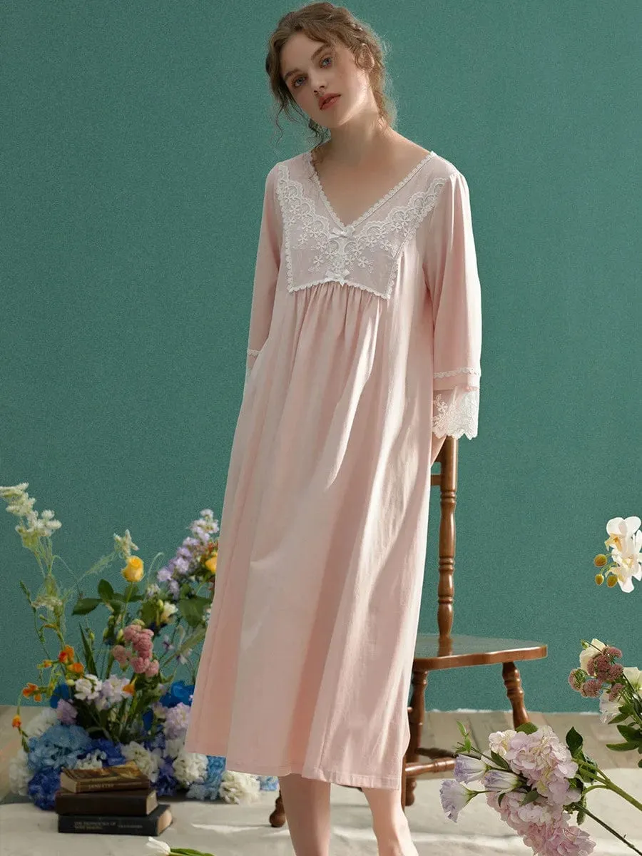 Elegant Arabella Sleepwear, White or Pink