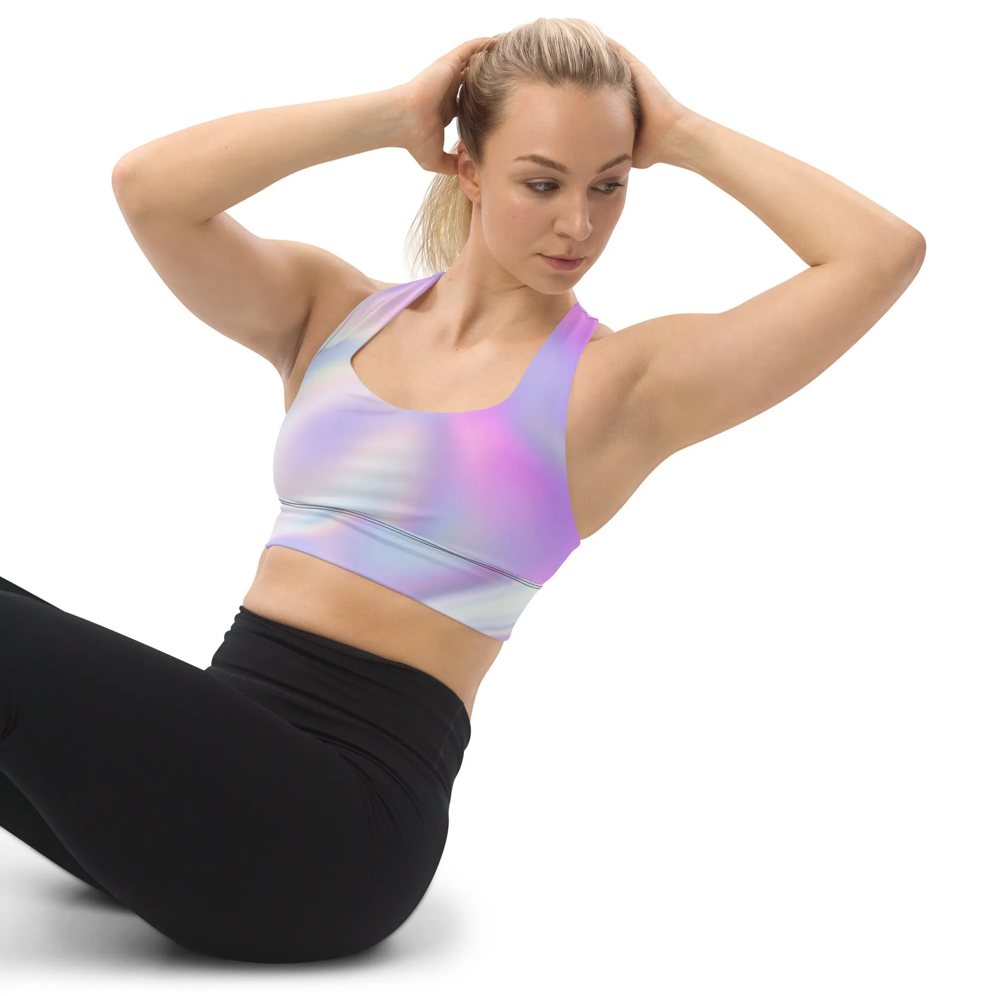 FlexiExtend Longline Sports Bra – Pastel Party