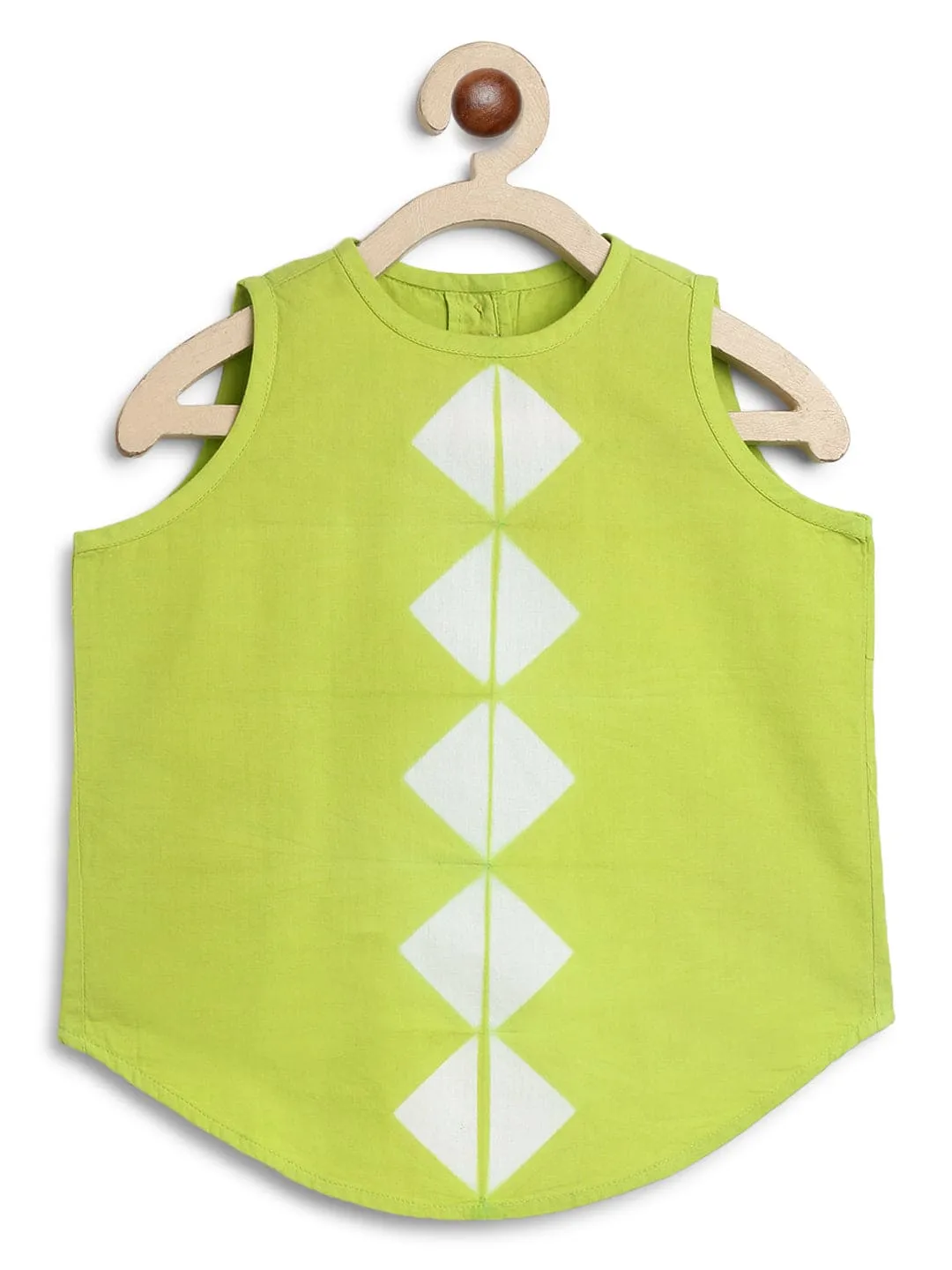 Girl Tie Dye Triangle Co-ord Set - Green