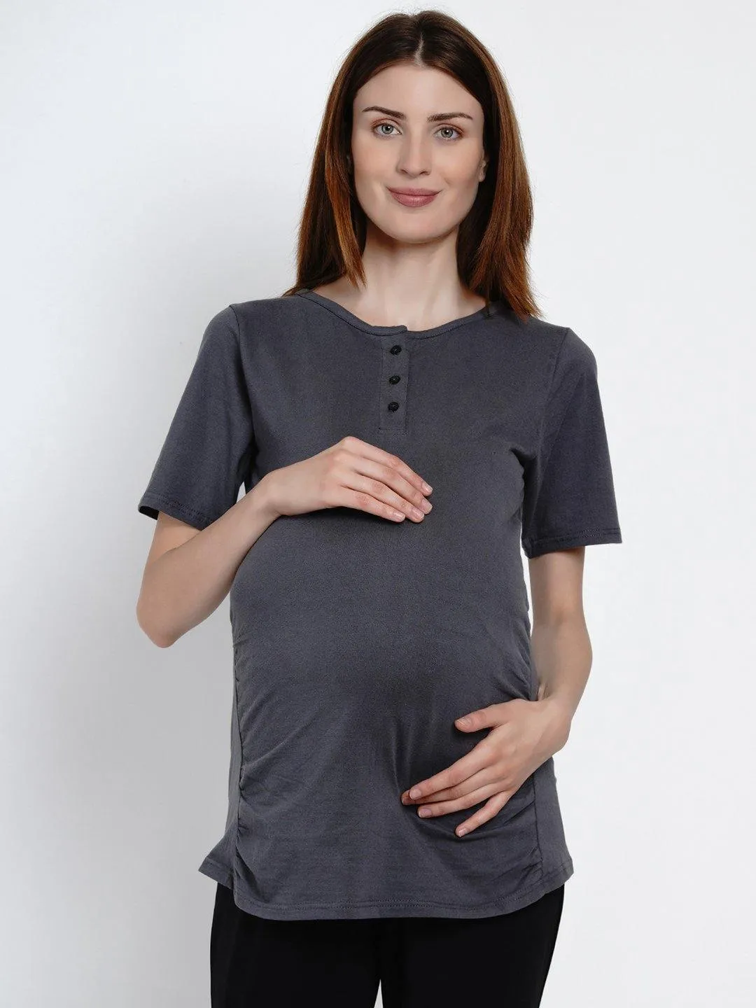 Grey Maternity Top