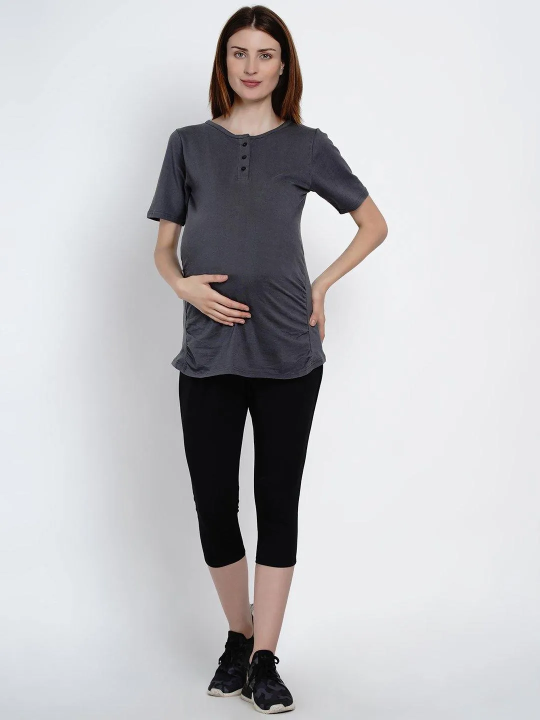 Grey Maternity Top