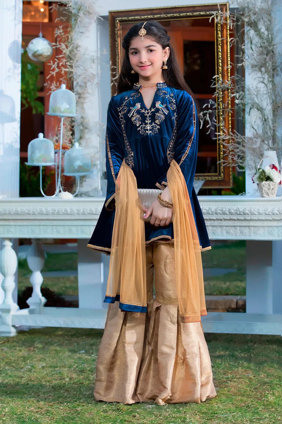 Handwork Embroidered Peplum Style Gharara Suit | WC1718 | G1321