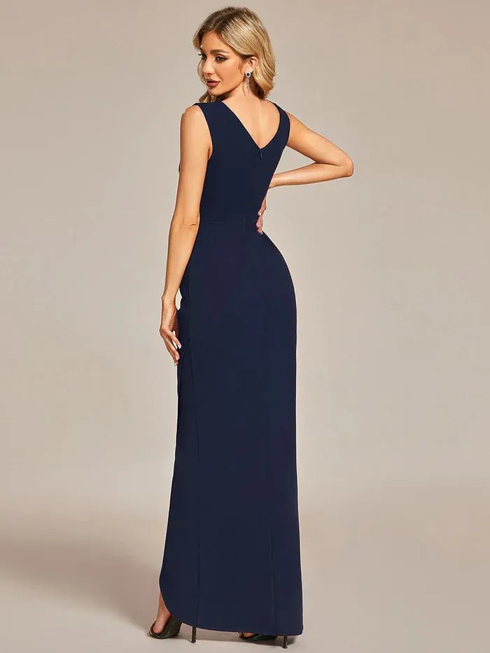 Hot Mermaid Split Pleated Evening Dress