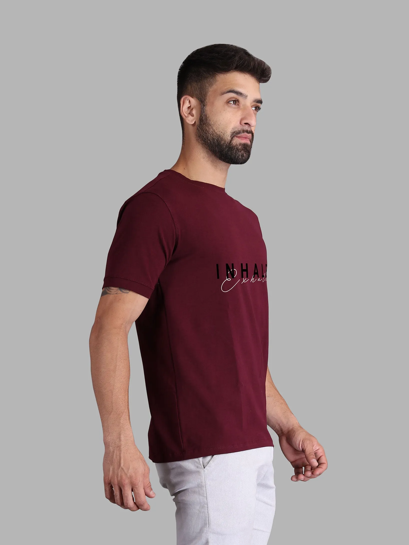 Inhale Exhale Crew Neck T-shirt