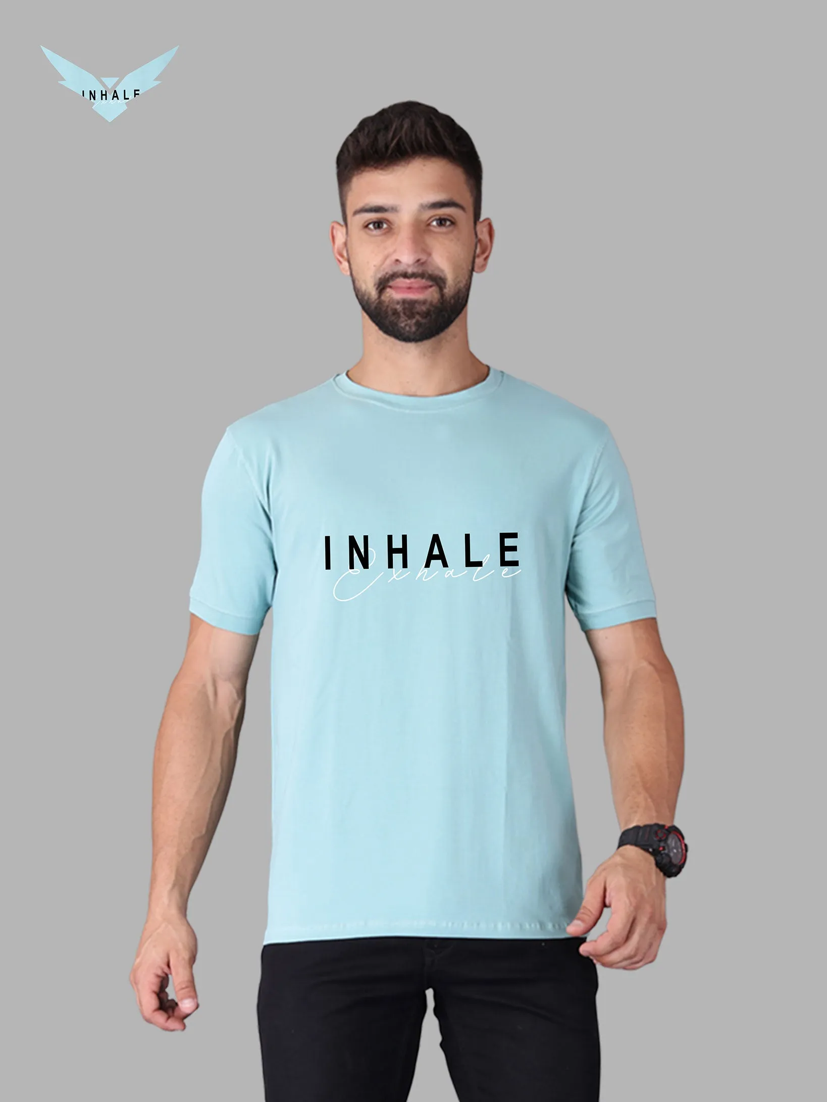 Inhale Exhale Crew Neck T-shirt