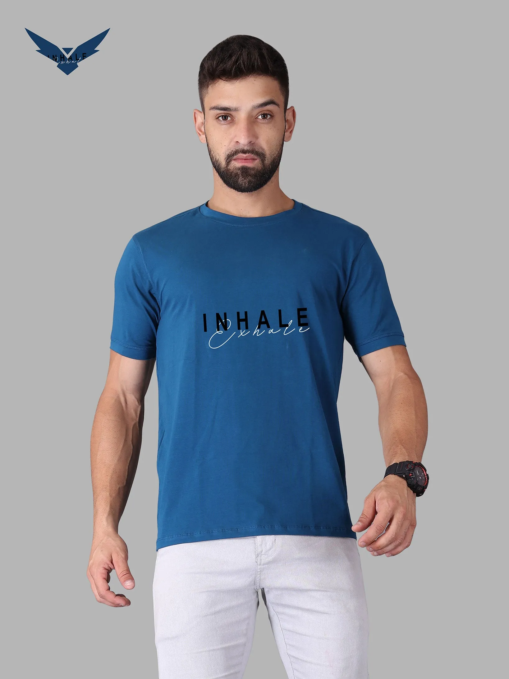 Inhale Exhale Crew Neck T-shirt