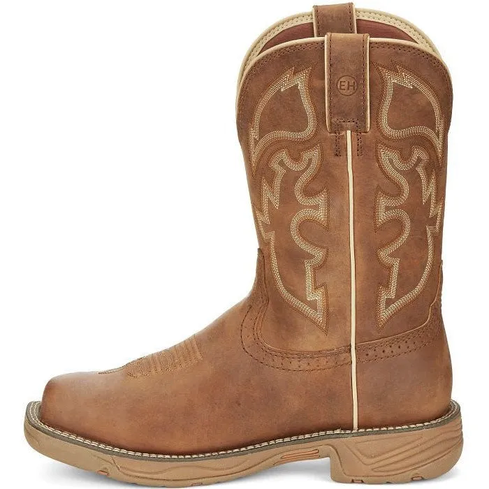 Justin Men's Rush 11 Steel Toe WP Western Work Boot -Tan- SE4340