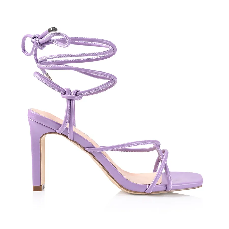 Kiara Strappy Heels - Lilac Smooth