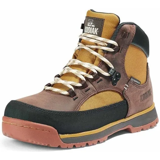 Kodiak Women's Greb Classic Steel Toe WP Hiker Work Boot -Brown- 834YBN