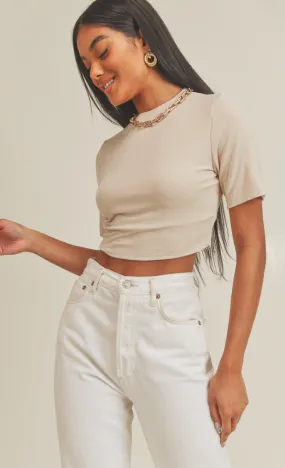 Lani Crop Top - Beige